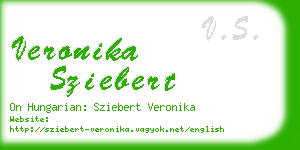 veronika sziebert business card